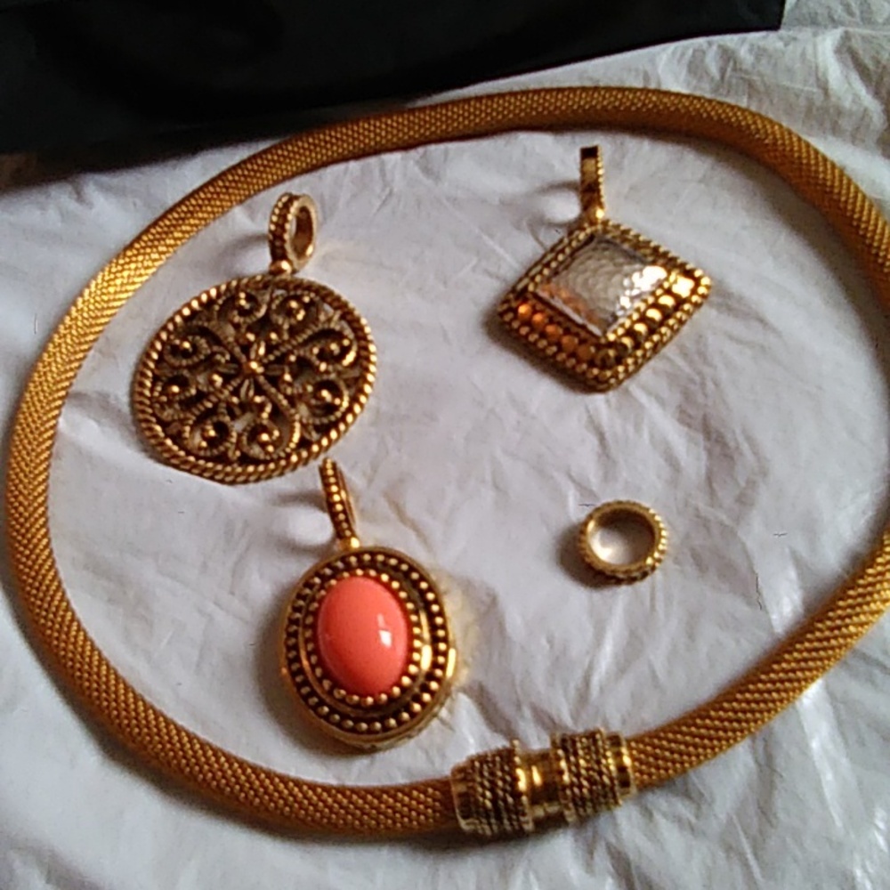 Joan River's Interchangeable Elegance 18" Mesh Necklace
